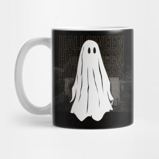 Cute Ghost Creepy House Halloween Mug